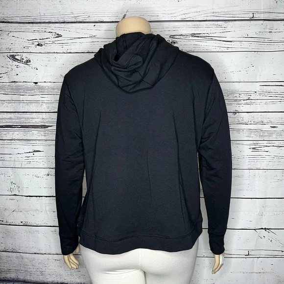 All in Motion NWT Size XXL Black French Terry Hoodie w/ Thumbholes - Picture 4 of 5